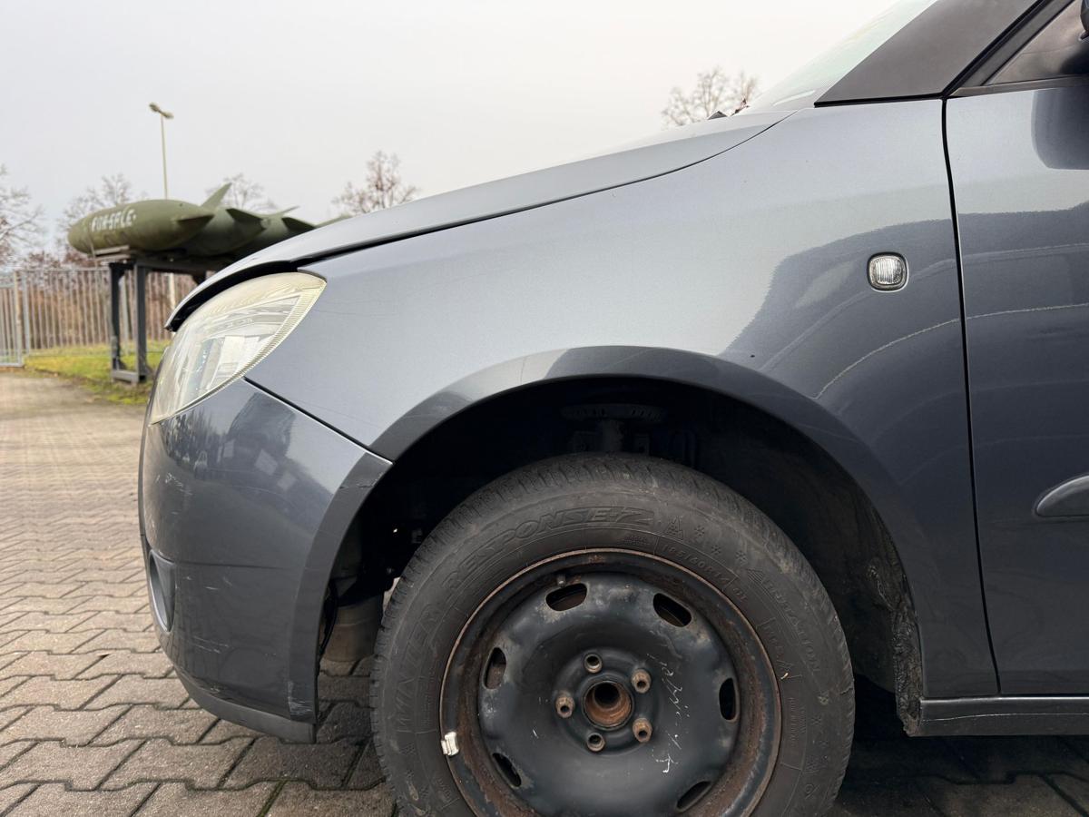 Skoda Fabia 2 5J original Kotfl&uuml;gel vorn links LF8J Anthrazitgrau BJ09